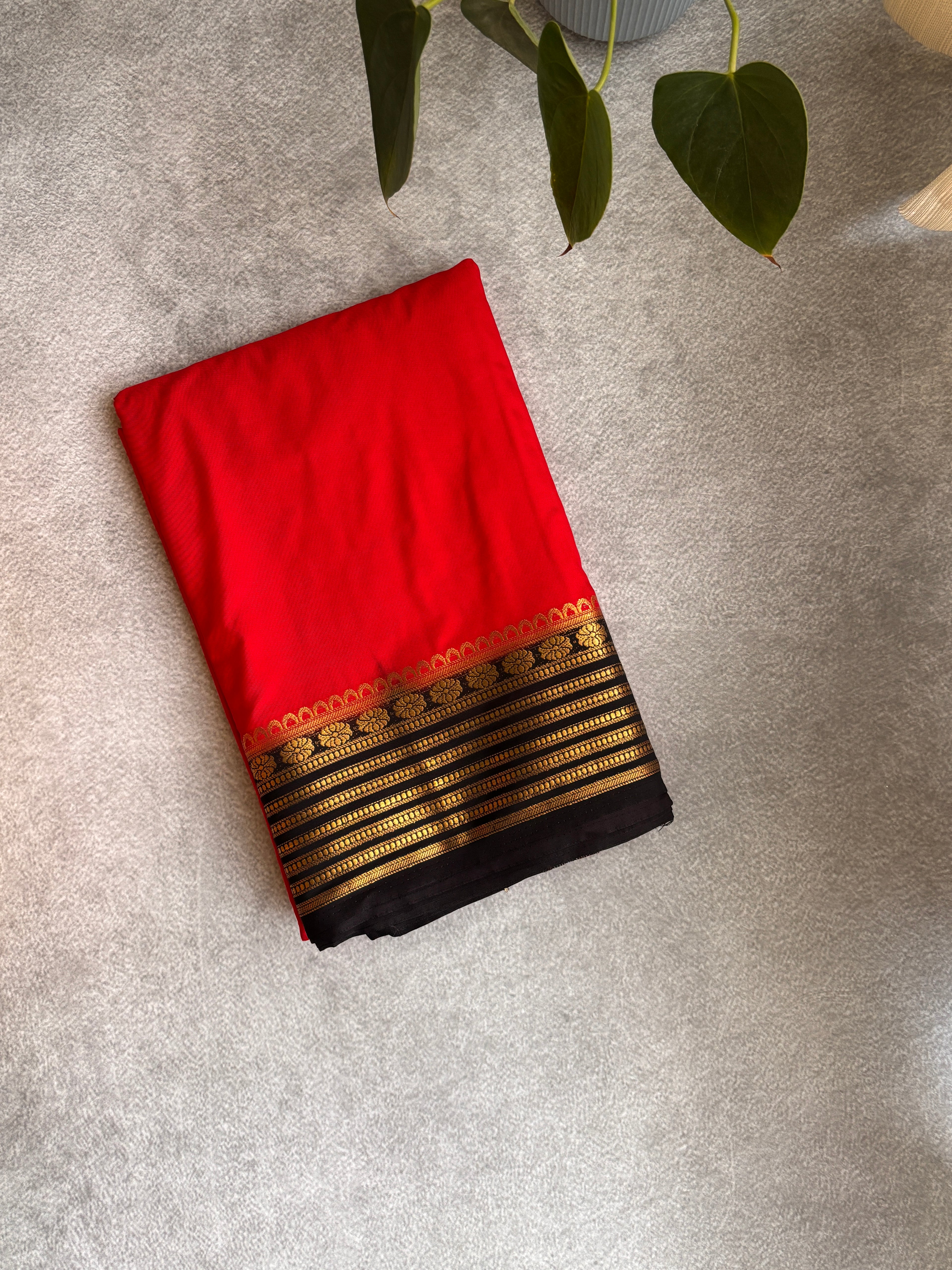 Rashmika inspired Mysore crepe silk saree