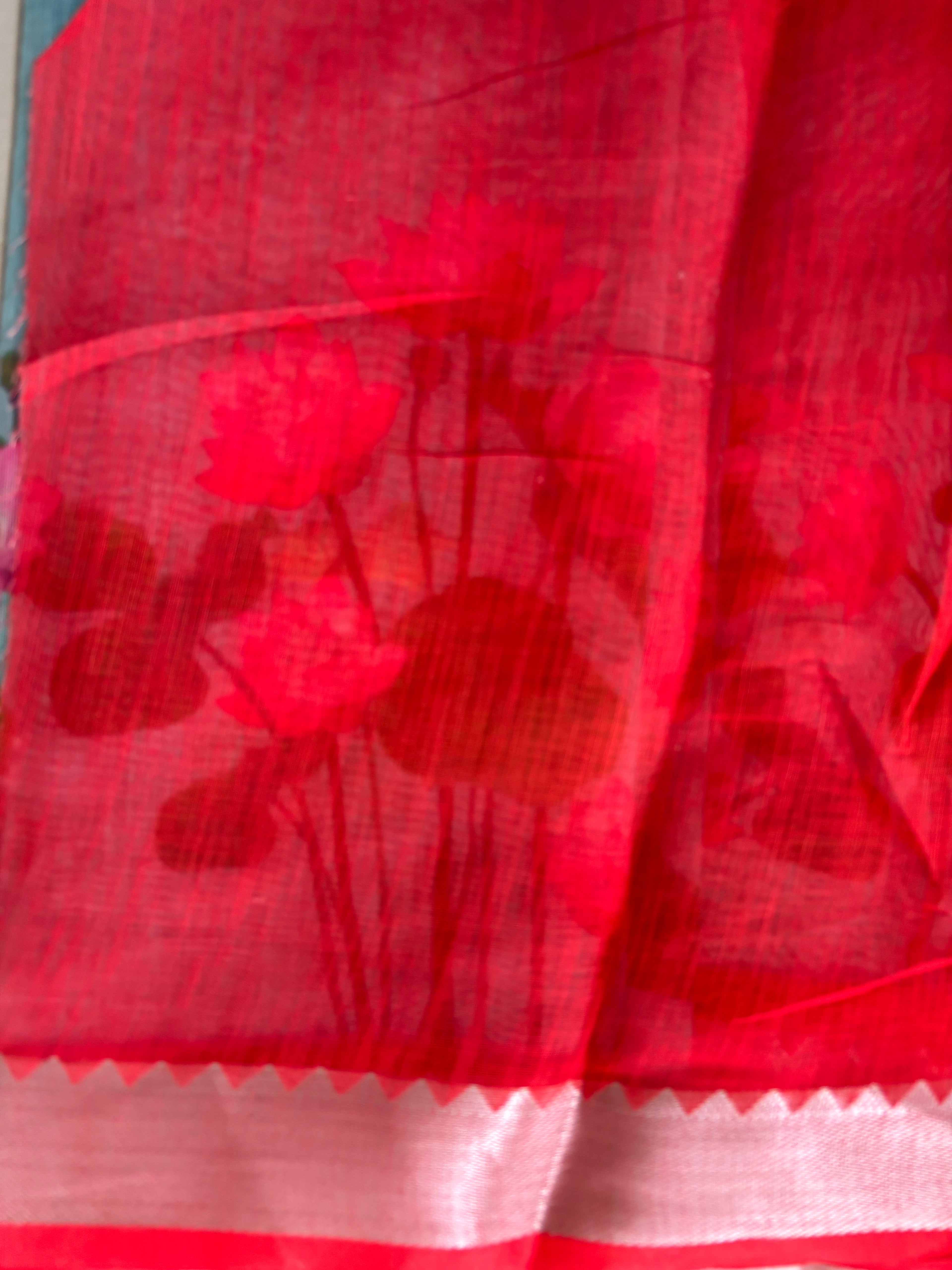 Soft linen digital print saree